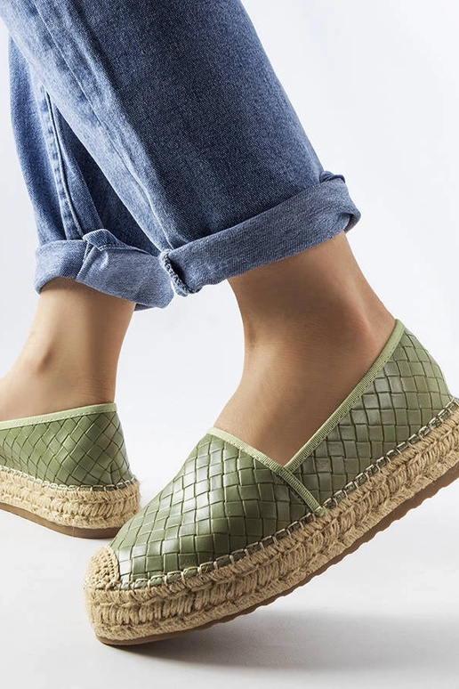 Zelené espadrilky s reliéfom Geoffrey