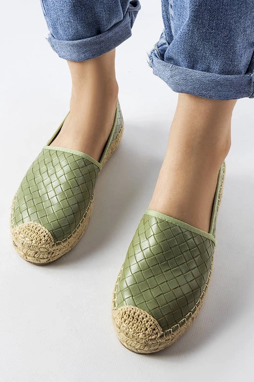 Zelené espadrilky s reliéfom Geoffrey