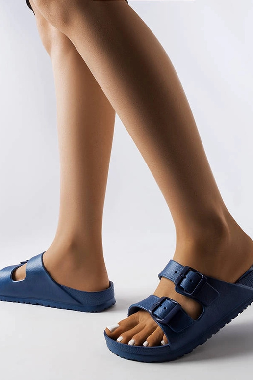 Gumové žabky Eugene Navy Blue s prackami