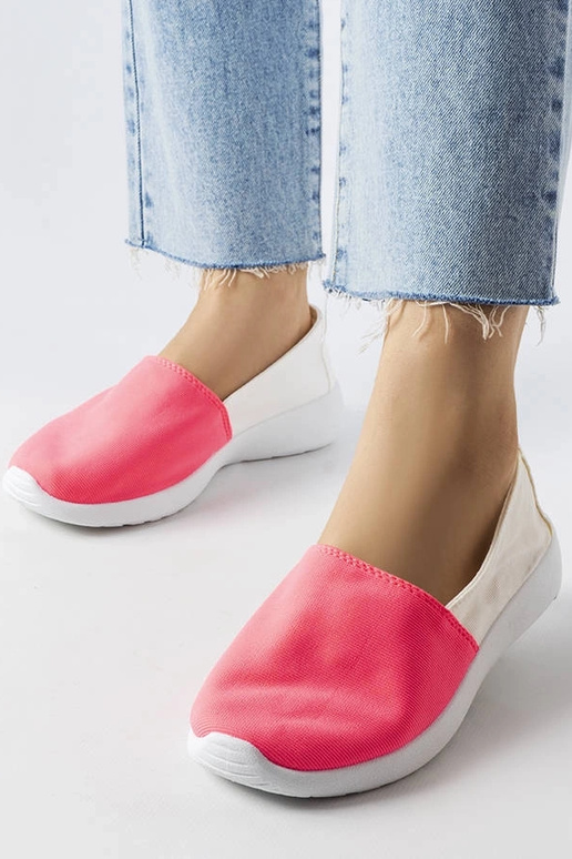 Bielo-ružové nazúvacie tenisky Winding