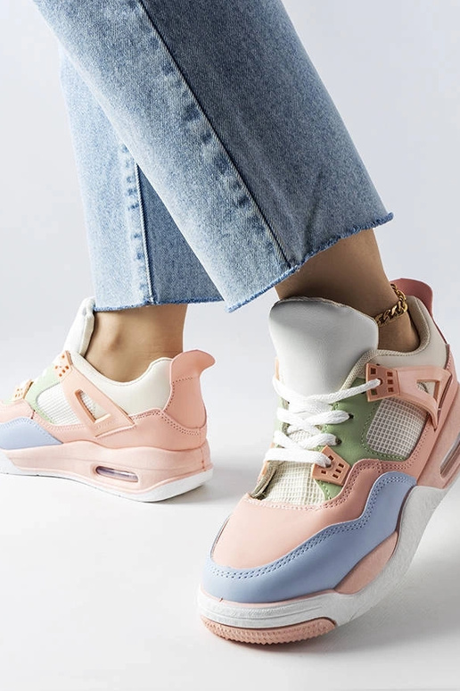 Ružové tenisky z kombinovaných...