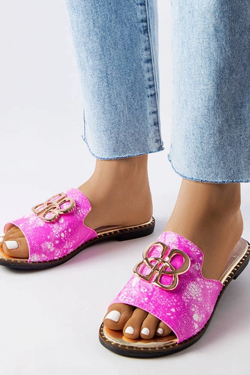 Ružové dámske šľapky Lea s...