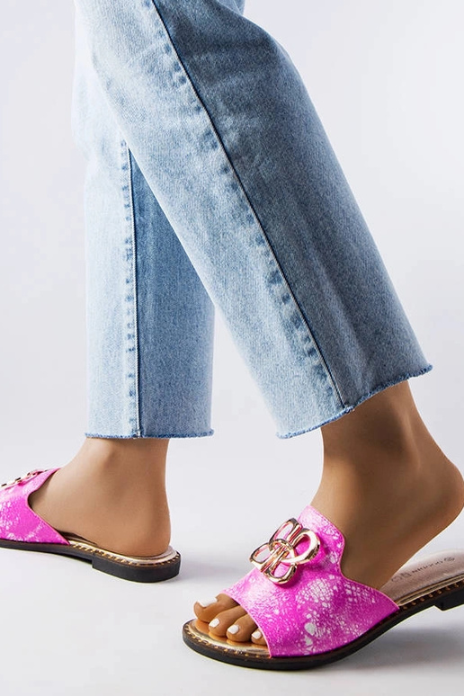 Ružové dámske šľapky Lea s prackou