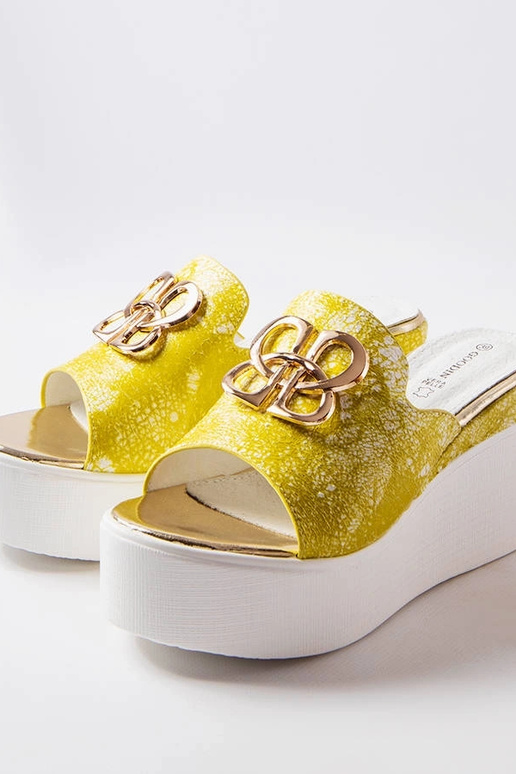 Žlté klinové sandále Havanna