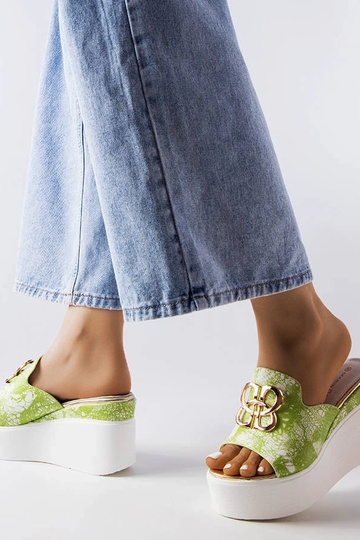 Zelené klinové sandále Havanna 2