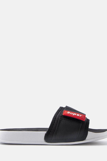 Alley Black nastaviteľné pánske žabky na suchý zips 2