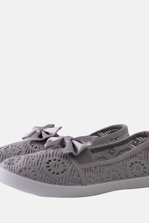Sivé prelamované balerínky pre deti...