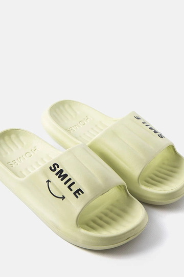 Zelené penové šľapky Smile