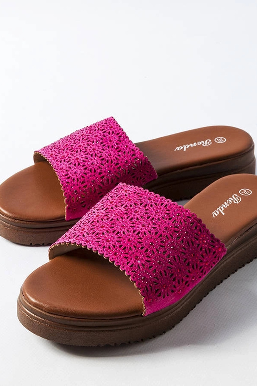 Tmavoružové prelamované mulice so...