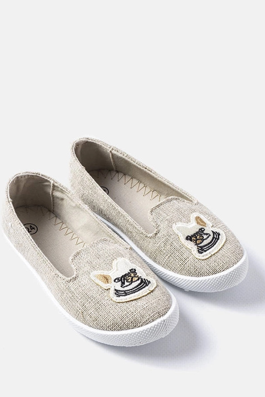 Šedé detské tenisky s aplikáciou Naomi