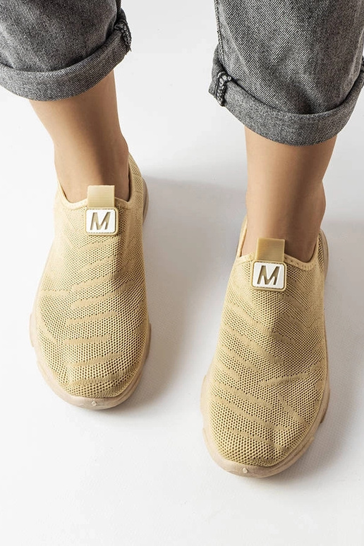 Tmavo béžové látkové dámske športové...