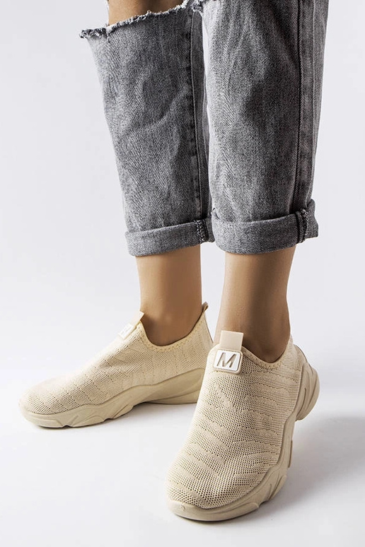 Béžová látková dámska športová obuv...