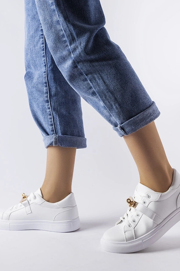 Biele tenisky so zlatým...