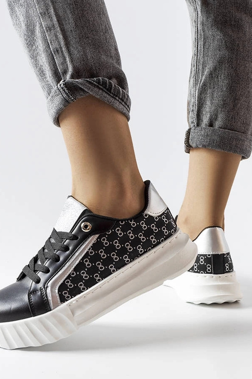 Čierne tenisky na platforme Giuseppe