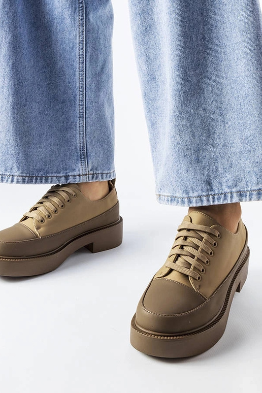 Hnedé ploché topánky Merico