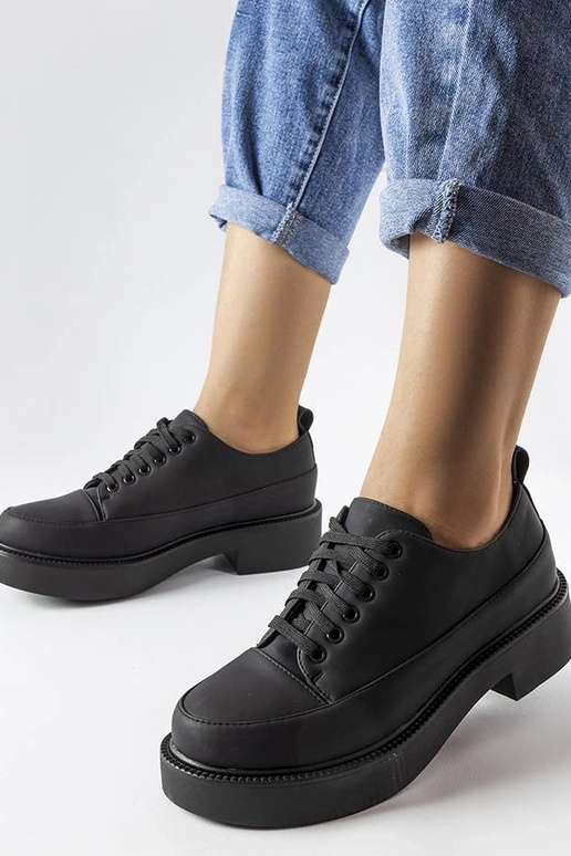 Čierne ploché topánky Merico