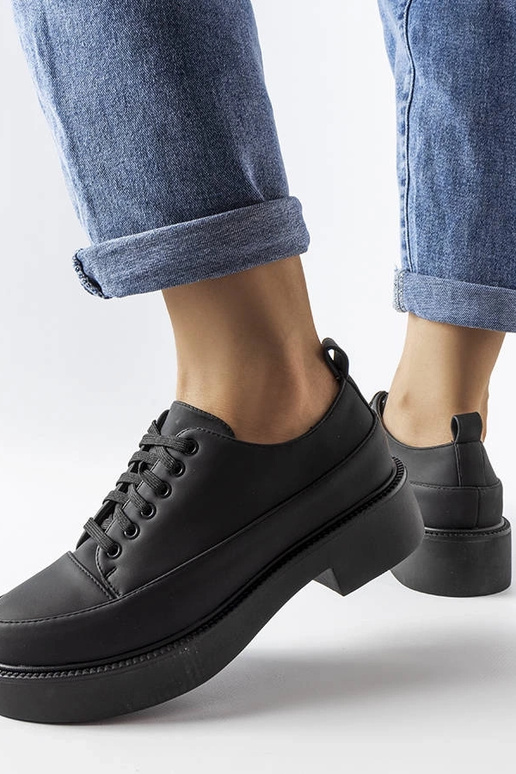 Čierne ploché topánky Merico