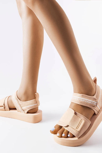 Béžové penové sandále Big... 2