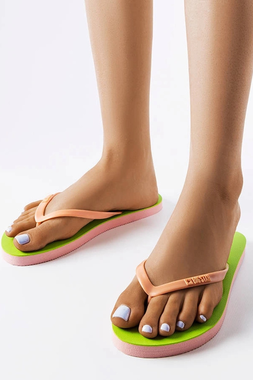 Zeleno-ružové žabky Big Star FF274A330