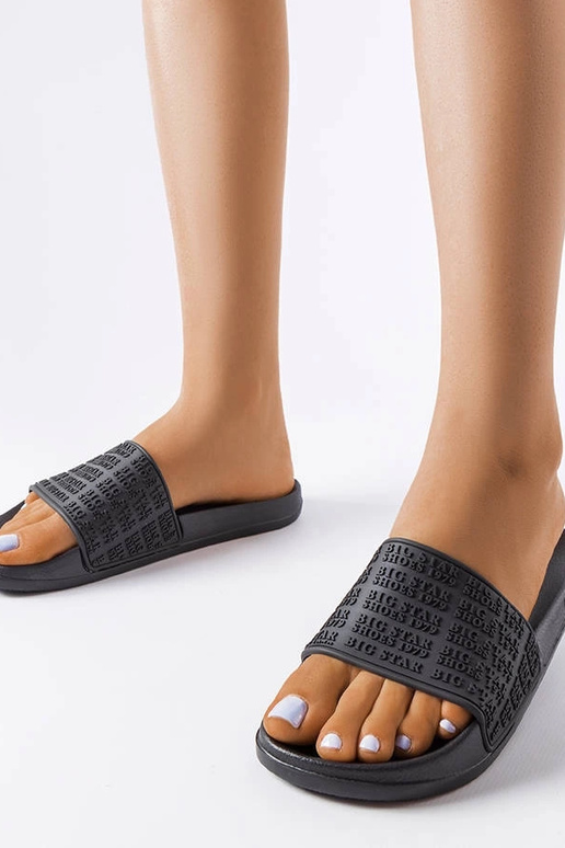 Čierne šľapky, „Big Star LL274A147" Čierne šľapky, „Big Star LL274A147"