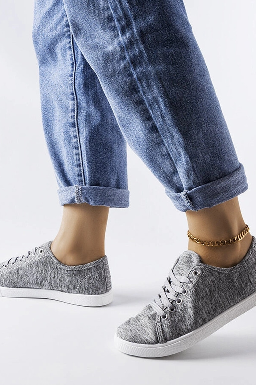 Šedé látkové tenisky Razan