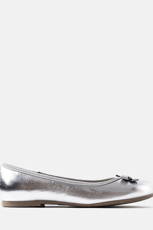 Strieborné lakované balerínky Fedro