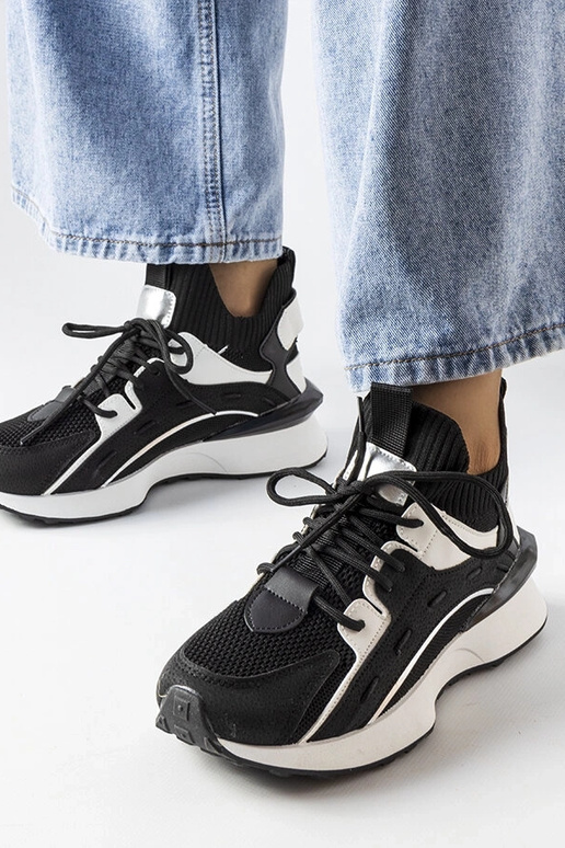 Čiernobiele štýlové tenisky Begins