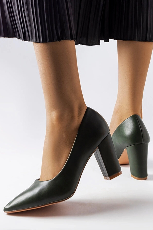 Maurelle zelené lodičky s podpätkom