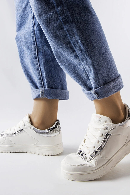 Biele tenisky z ekokože Nelma