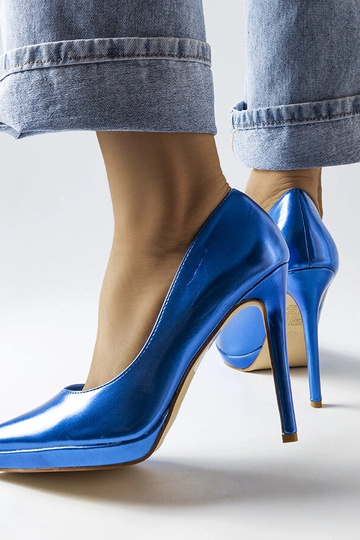 Kristin Blue Mirror Heels 2