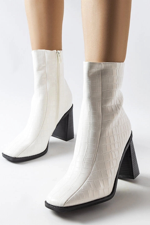 Biele členkové čižmy Belluci s...