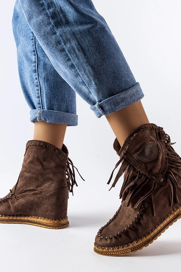 Hnedé členkové čižmy... 2