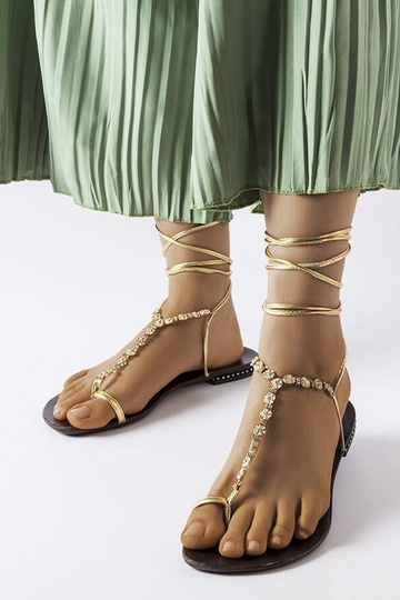 Troghi zlaté sandále so...