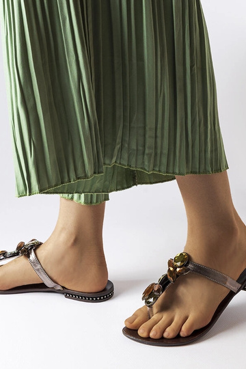 Hnedé elegantné šľapky,... 2