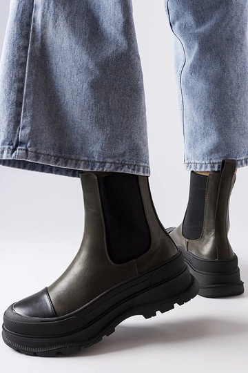 Zelené členkové topánky na...