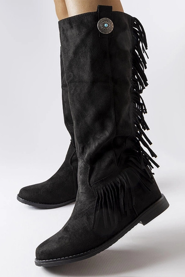 Čierne čižmy s krytým... 2