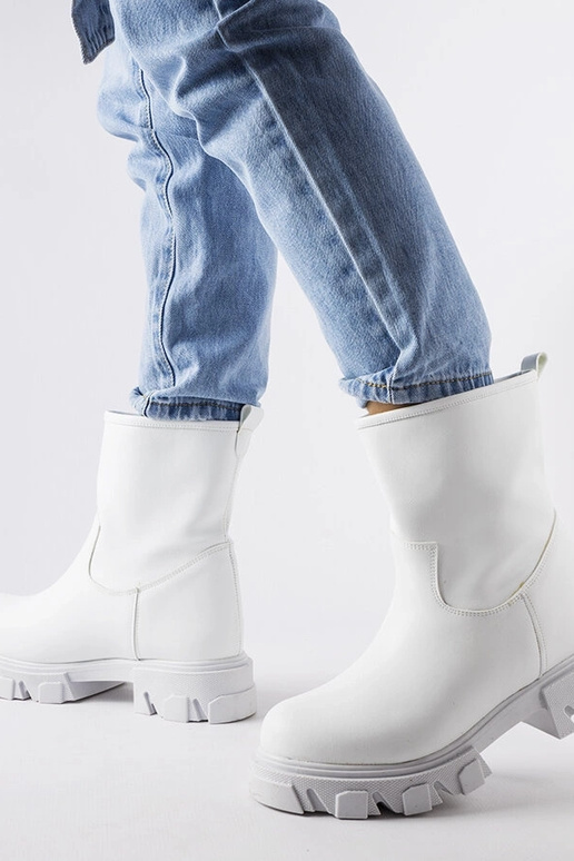 Wuori biele nazúvacie pracovné topánky