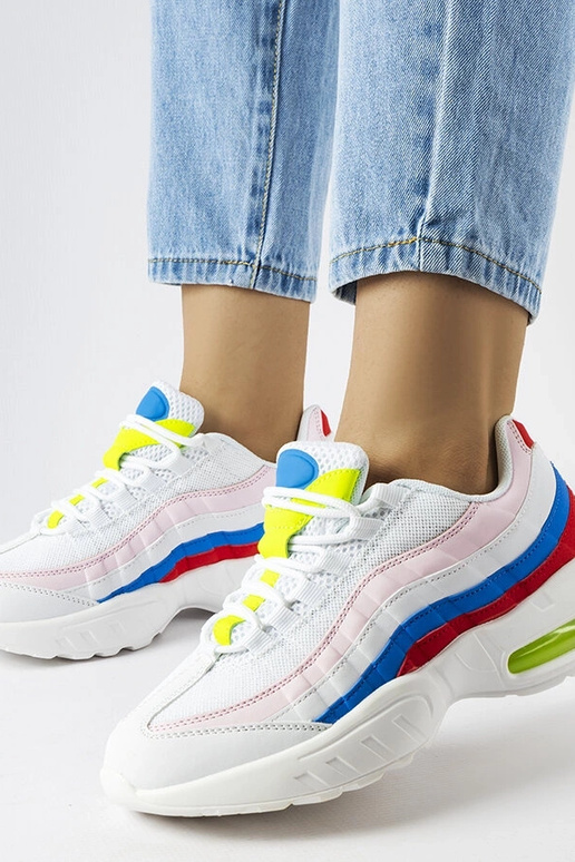 Biele tenisky s farebnými vsadkami...