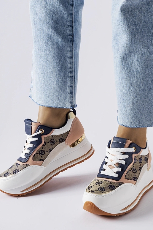 Rouxi biele a ružové tenisky na kline