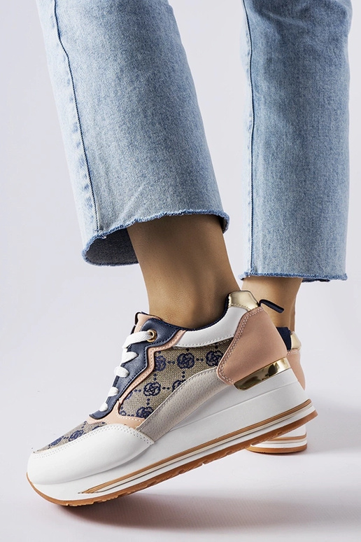 Rouxi biele a ružové tenisky na kline