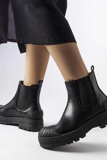 Čierne pracovné topánky s... 2