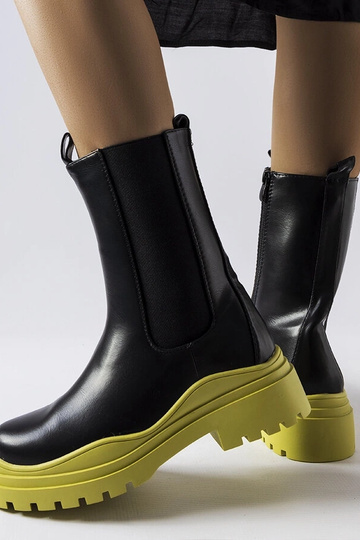 Čierne členkové čižmy s... 2