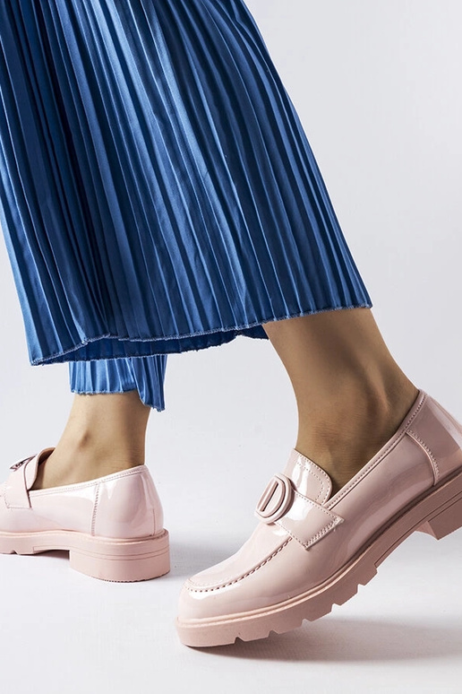 Ružové lakované mokasíny Scranton