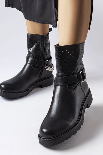 Čierne členkové čižmy s... 2