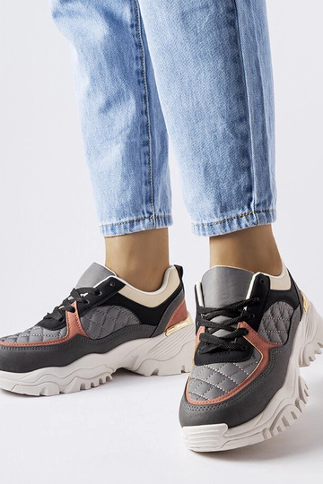 Šedé tenisky s farebnými...