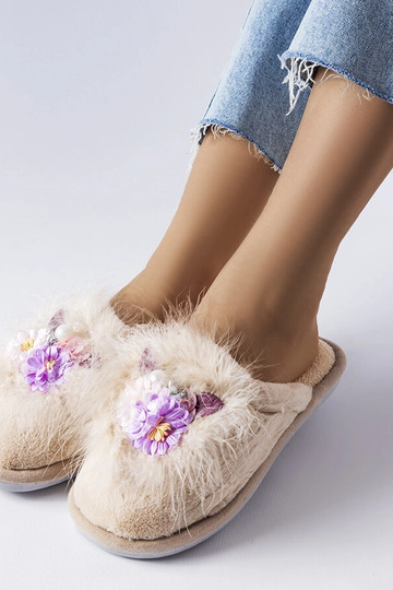 Béžové dámske papuče Moly