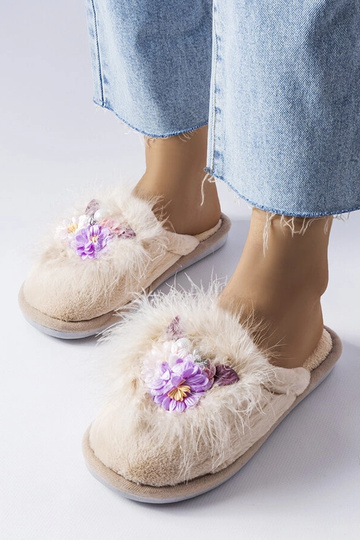 Béžové dámske papuče Moly 2