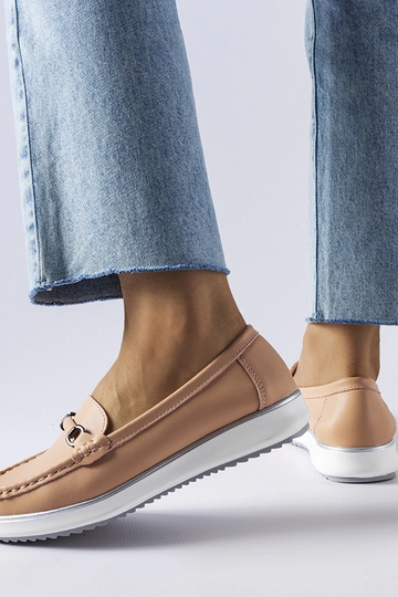 Mokasíny z kože Vinceza Pink 2