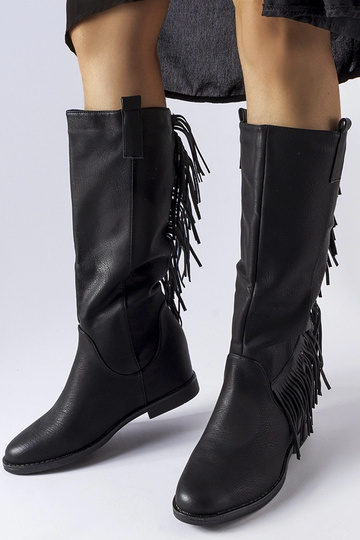 Čierne čižmy s krytým...