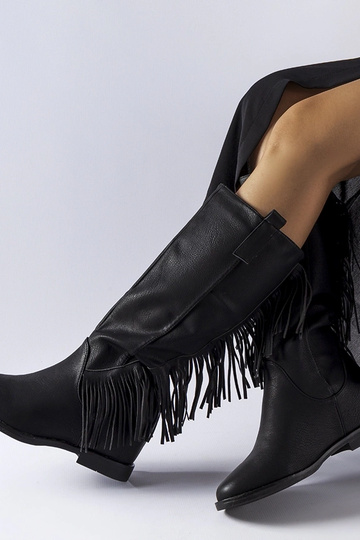 Čierne čižmy s krytým... 2